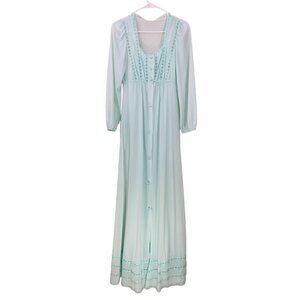 Gossard‎ Artemis Peignoir Gown Set Vintage USA Lingerie Womens Size S Mint Green